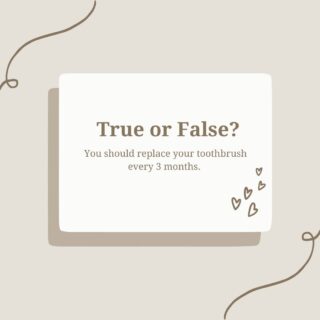 Dental Trivia Time! 🧠🦷 True or False: You should replace your toothbrush every 3 months. Comment below with your answer! #DentalTrivia #FunFacts